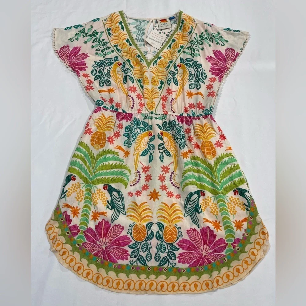 NWT | FARM Rio | Fruits Queen Mini Coverup Dress | Small - Picture 3 of 7